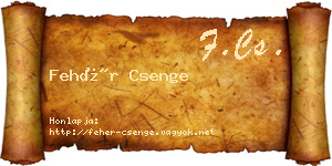 Fehér Csenge névjegykártya
