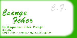 csenge feher business card